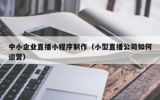 南昌中小企业直播小程序制作（小型直播公司如何运营）