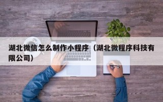 南昌湖北微信怎么制作小程序（湖北微程序科技有限公司）